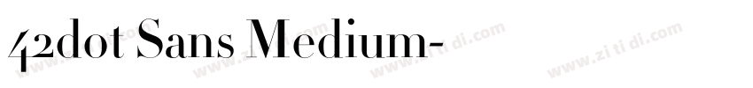 42dot Sans Medium字体转换
